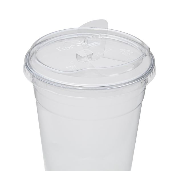 Karat 98mm Strawless Sipper lid for 12-24oz PET Plastic cup - 1,000 pcs