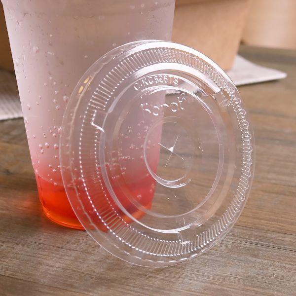 Karat 98mm PET Plastic Flat Lids - 1,000 pcs