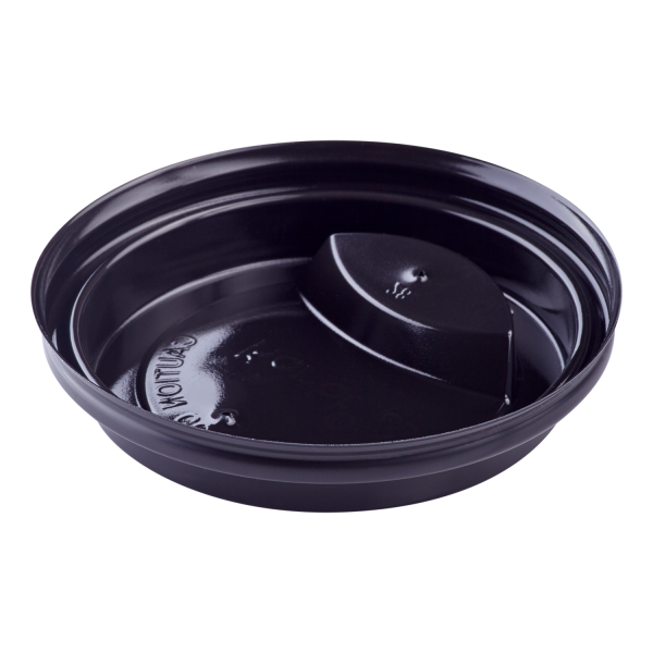 Karat 90mm Dome Lid for 10-24 oz cups, Black - 1,000 pcs