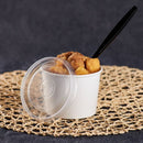 Karat 96mm PP Plastic Flat Lids for 6/10oz Paper and Gourmet Food Container - 1,000 pcs