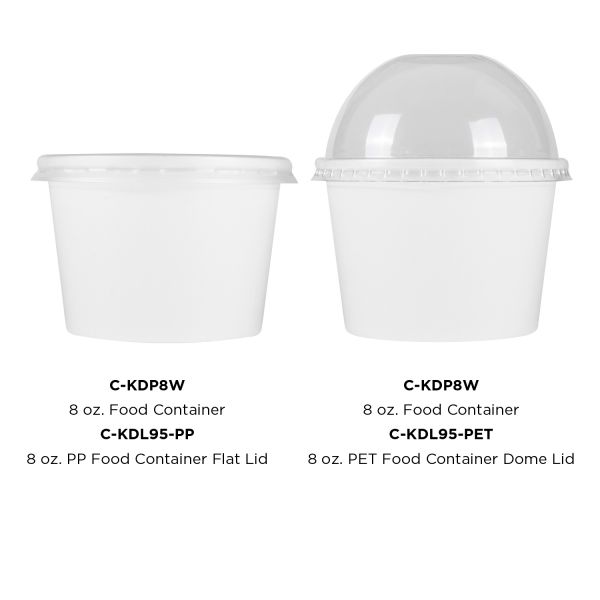 Karat 8oz Food Containers (95mm), White - 1,000 pcs