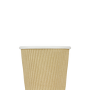 Karat 8oz Ripple Paper Hot Cups (80mm), Kraft - 500 pcs