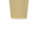 Karat 8oz Ripple Paper Hot Cups (80mm), Kraft - 500 pcs