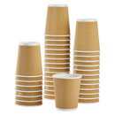 Karat 8oz Ripple Paper Hot Cups (80mm), Kraft - 500 pcs