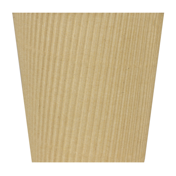 Karat 10oz Ripple Paper Hot Cups (90mm), Kraft - 500 pcs