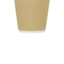Karat 10oz Ripple Paper Hot Cups (90mm), Kraft - 500 pcs
