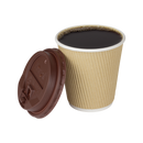 Karat 10oz Ripple Paper Hot Cups (90mm), Kraft - 500 pcs