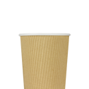 Karat 20oz Ripple Paper Hot Cups (90mm), Kraft - 500 pcs