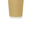 Karat 20oz Ripple Paper Hot Cups (90mm), Kraft - 500 pcs