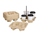 Karat Biodegradable Cup Holder, for 4 Cups (8 - 32oz) - 300 pcs