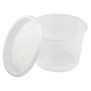 Karat 16oz PP Plastic Injection Molded Deli Containers & Lids - 240 sets