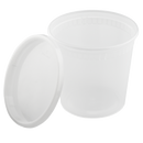 Karat 24oz PP Plastic Injection Molded Deli Containers & Lids - 240 sets