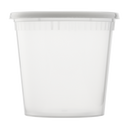 Karat 24oz PP Plastic Injection Molded Deli Containers & Lids - 240 sets