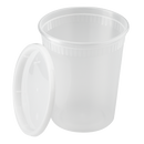 Karat 32oz PP Plastic Injection Molded Deli Containers & Lids - 240 sets