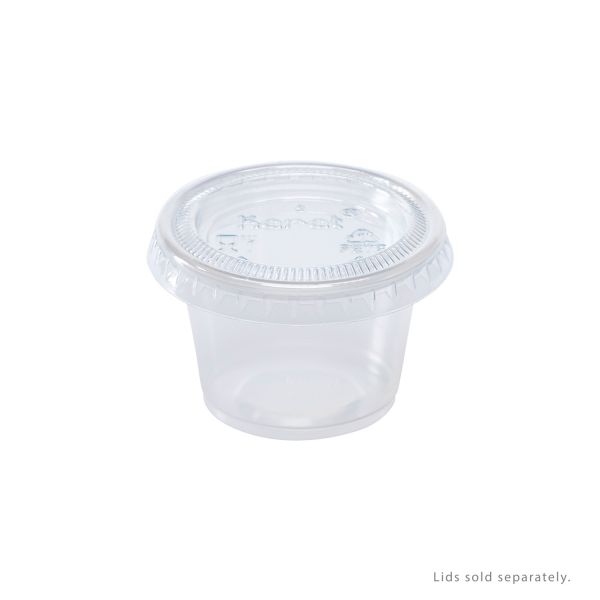 Karat 1 oz Tall PP Plastic Portion Cups, Clear, 2,500 Count
