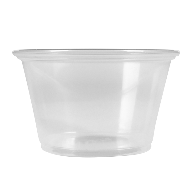 Karat 4 oz PP Plastic Portion Cups, Clear - 2,500 pcs