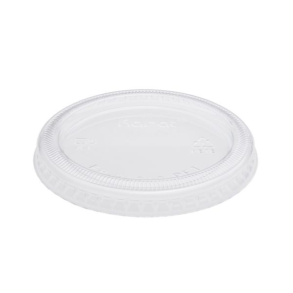 Karat 1oz Squat-2oz PET Plastic Portion Cup Lids - 2,500 pcs
