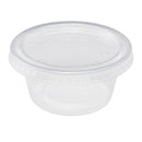 Karat 1oz Squat-2oz PET Plastic Portion Cup Lids - 2,500 pcs
