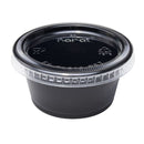 Karat 1oz Squat-2oz PET Plastic Portion Cup Lids - 2,500 pcs