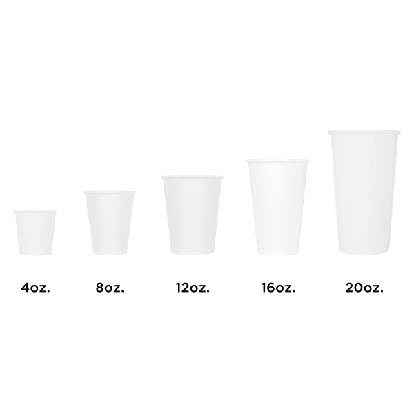 Karat Earth 8oz Eco-Friendly Paper Hot Cups (80mm), White - 1,000 pcs