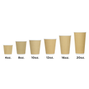 Karat 10oz Ripple Paper Hot Cups (90mm), Kraft - 500 pcs