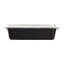 Karat 38 oz PP Plastic Microwavable Rectangular Food Containers & Lids, Black - 150 sets