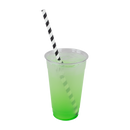 Karat Earth 10.25" Giant Paper Spiral Straw (7mm) Wrapped, Black & White - 1,200 pcs