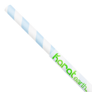 Karat Earth 10.25" Giant Paper Spiral Straw (7mm) Wrapped, Blue & White - 1,200 pcs