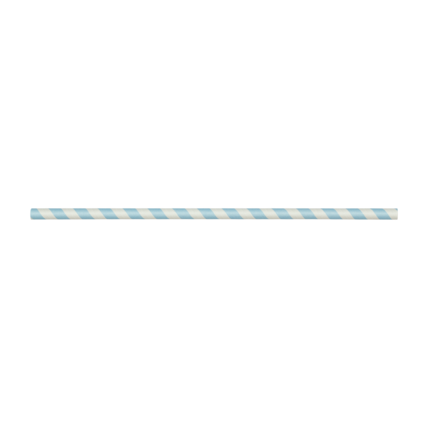 Karat Earth 10.25" Giant Paper Spiral Straw (7mm) Wrapped, Blue & White - 1,200 pcs