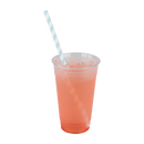 Karat Earth 10.25" Giant Paper Spiral Straw (7mm) Wrapped, Blue & White - 1,200 pcs