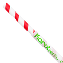 Karat Earth 10.25" Giant Paper Spiral Straw (7mm) Wrapped, Red & White - 1,200 pcs