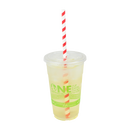 Karat Earth 10.25" Giant Paper Spiral Straw (7mm) Wrapped, Red & White - 1,200 pcs