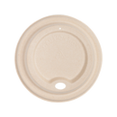 Karat Earth Bagasse Sipper Dome Lid for 10-24 oz. Hot Cup, Natural - 500 pcs