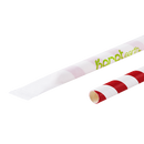 Karat Earth 9" Giant Paper Straw Wrapped, Red & White - 1,200 pcs