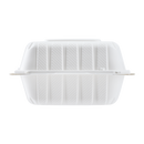 Karat Earth 6" x 6" Mineral Filled PP Hinged Container, 1 compartment, White - 400 pcs