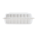 Karat Earth 9" x 9" Mineral Filled PP Hinged Container, 1 compartment, White - 120 pcs