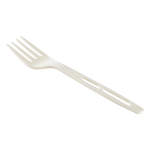 Karat Earth Heavy Weight CPLA Compostable Fork Wrapped, White - 750 pcs