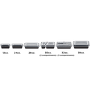 Karat 38 oz PP Plastic Microwavable Rectangular Food Containers & Lids, Black - 150 sets