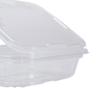 Karat 8 oz PET Plastic Tamper Resistant Hinged Deli Container with Lid - 200 sets