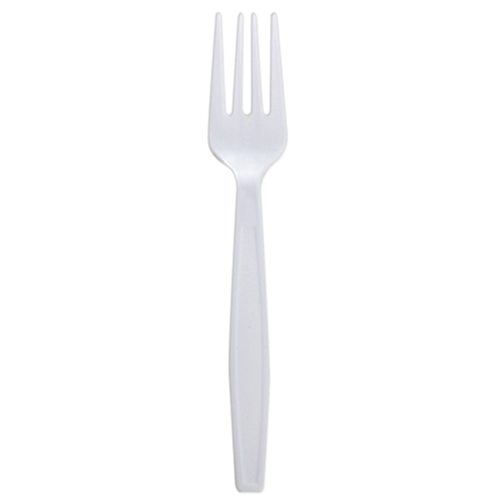 Karat PP Plastic Extra Heavy Weight Forks, White - 1,000 pcs